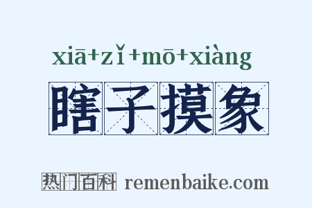 瞎子摸象是什么意思的图片